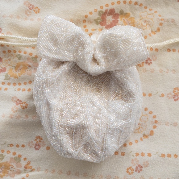 Vintage Beaded Drawstring Purse - Picture 6 of 8